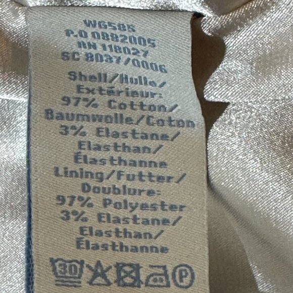 Boden Skirt Womens 6 Ivory Floral Bird Pencil Cotton Blend Lined 25.5" Midi - Picture 8 of 9